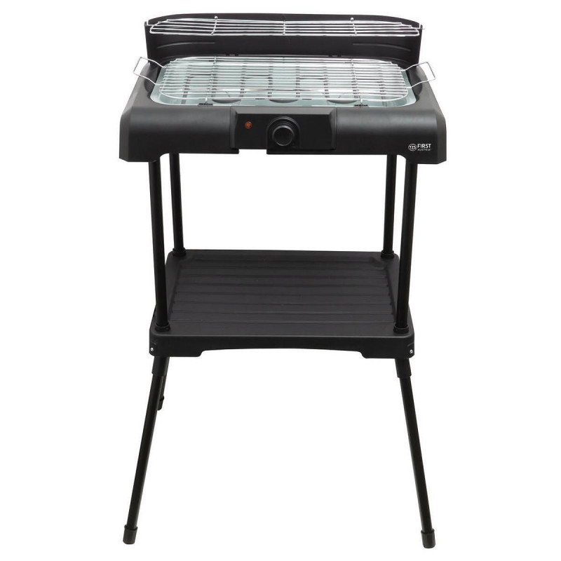 First Austria FA-5350-3 Electric Grill, 2200W, Thermostat, Removable Grates, Chrome-Plated Grill Rack, Additional Storage Space, Black