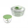Oliver Voltz OV51215D 2-in-1 Salad Spinner and Hand Chopper, 4 L, 3 Blades, Lid with Rope, Green