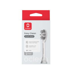 2 darabos cserefej készlet Oclean Easy Clean P1K3 fogkeféhez, kemény, szilikon bevonat, szürke