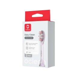 Комплект 2 бр резервни глави за четка за зъби Oclean Easy Clean P1K4, Твърди, Силиконово покритие, Лилав