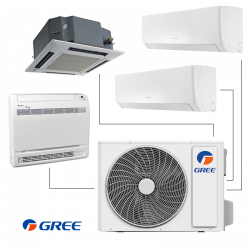 Gree GWHD(28)NK6LOO Multi-Split System Outdoor Unit, 28,000 BTU, 57 m², A++/A+, R-32, White