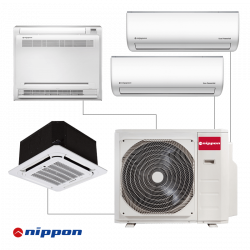 Εξωτερική μονάδα Nippon N40E-28HFN8-Q, 28000 BTU, 57 m2, A++/A, R-32, Λευκό