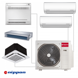 Εξωτερική μονάδα Nippon N50D-42HFN8-Q, 42000 BTU, 80 m2, A++/A, R-32, Λευκό