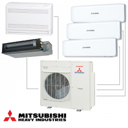 Unitate exterioara pentru sistem multi-split Mitsubishi Heavy Industries SCM100ZS-W, 34000 BTU, 74 m², A/A+, Pana la 5 unitati interioare, R-32, Alb