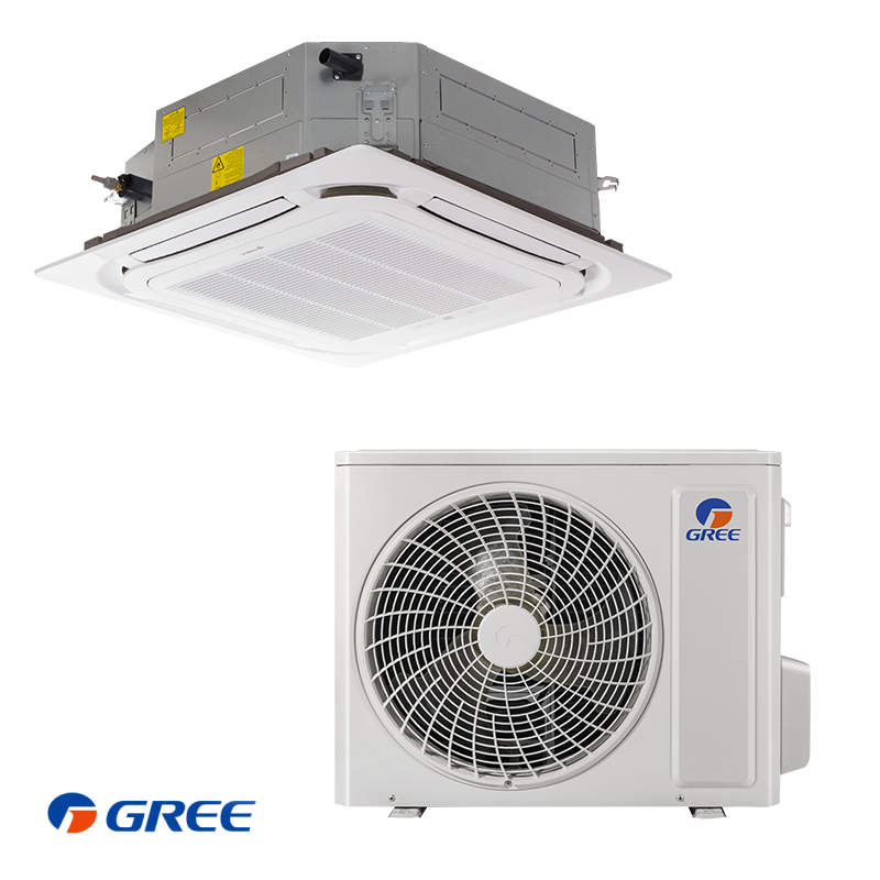 Касетъчен климатик Gree GUD71T1 + GUD71W1/NhA-S, 24000 BTU, 49 м2, A++, R-32, Бял