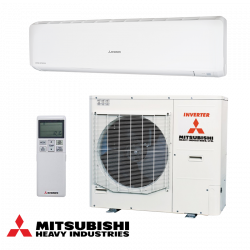 Inverter κλιματιστικό Mitsubishi Heavy Industries SRK100ZR-W/FDC100VNP, 34000 BTU, 69 m2, A++/A+, R-32, Λευκό