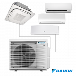Daikin 4MXM68A9 Multi-Split System Outdoor Unit, 23,000 BTU, 53 m², A+++, R-32, Up to 4 Indoor Units, White