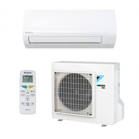 Инверторен климатик Daikin Sensira FTXF60D + RXF60D, 21000 BTU, 40 м2, A++, R-32, Бял