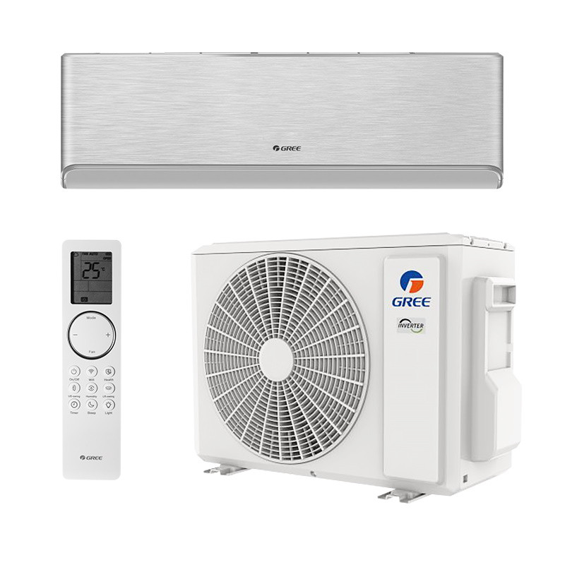 Gree Airy GWH18AVDXE-K6DNA1A Inverter Air Conditioner, 18,000 BTU, 35 m², A+++, Wi-Fi, R-32, Silver