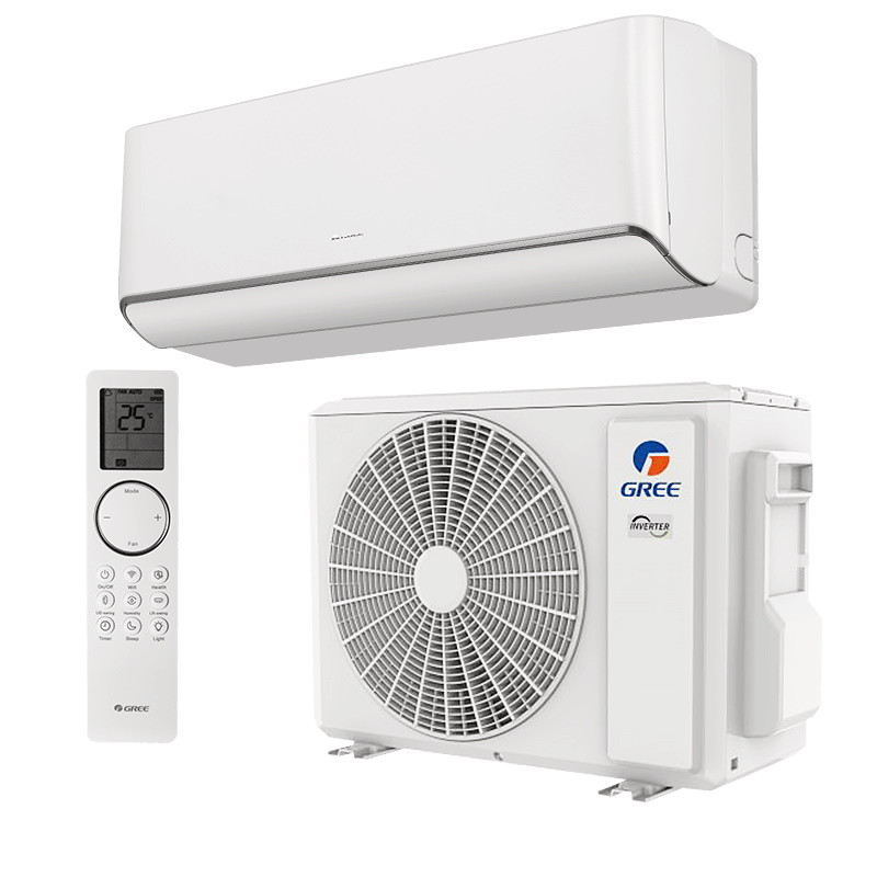 Gree Airy GWH24AVEXF-K6DNA1A Inverter Air Conditioner, 24,000 BTU, 48 m², A+++, Wi-Fi, R-32, White