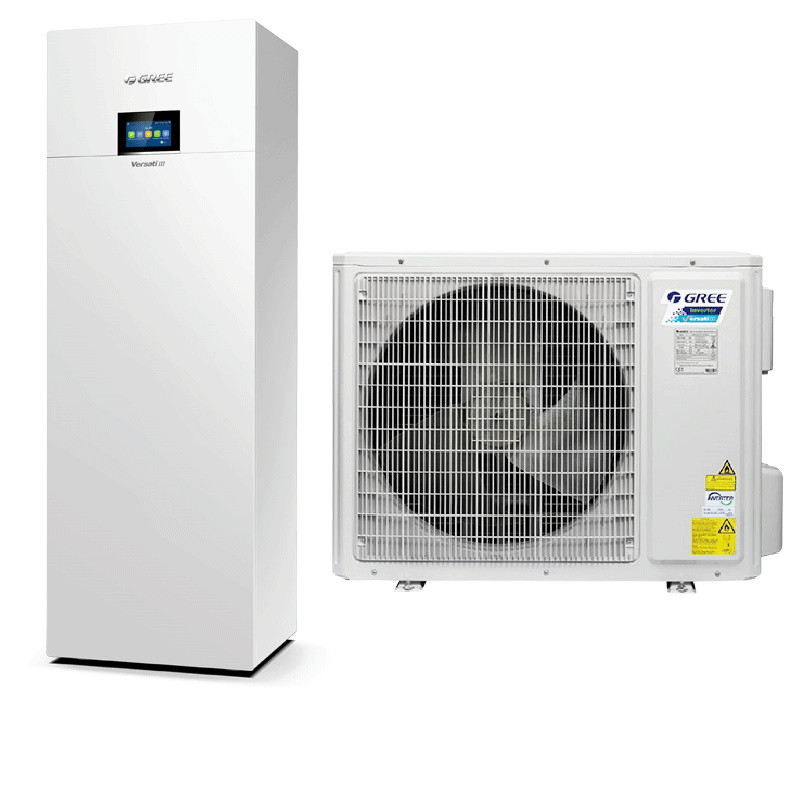 Gree Versati III GRS-CQ16PdG/NhH-M Heat Pump with Water Tank, 16 kW, R-32, Three-Phase, White