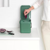 Cos de gunoi colectare selectiva Brabantia Sort&Go 1003233, 6 l, Maner, Montabil pe perete, Verde închis
