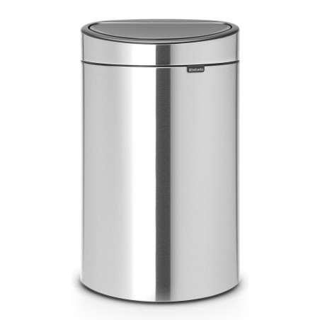 Cos de gunoi Brabantia Touch Bin New 650528, 40 L, Inchidere silentioasa si lina, Spate plat, Inox mat