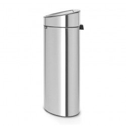 Brabantia Touch Bin New 650528, 40 l, αθόρυβο και ομαλό κλείσιμο, επίπεδη πλάτη, Inox/matt