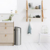 Cos de gunoi Brabantia Touch Bin New 650528, 40 L, Inchidere silentioasa si lina, Spate plat, Inox mat