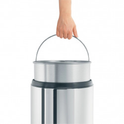 Кош за боклук Brabantia Flame Guard 647074, 30 л, Огнеопорен, Метална вътрешна кофа, Инокс, Инокс