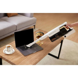 Aspirator vertical Tineco A30S Plus, 160W, 20000 Pa, 140 m², 60 min, 1000 ml, Senzor iLoop, Tehnologie PureCyclone, LED, Alb/Gri