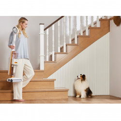 Tineco iFloor Y2 Plus Upright Vacuum Cleaner, 6500 Pa, Wi-Fi, 0.8 L dirt/1 L clean, LED, Self-cleaning, 70 m², Indicators, White/Orange