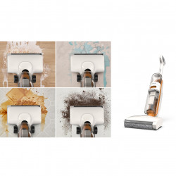 Aspirator vertical Tineco iFloor Y2 Plus, 6500 Pa, Wi-Fi, 0.8 L apa murdara/1 L apa curata, LED, Auto-curatare, 70 m², Indicatori, Alb/Portocaliu