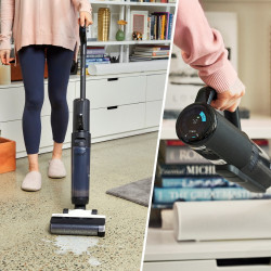 Tineco Floor One S5 Combo Plus Upright Vacuum Cleaner, 22W, 0.45 L dirt/0.5 L clean/0.16 L dust, Wi-Fi, iLoop Smart Sensor, Self-Cleaning, 22-minute runtime, Up to 90 m², Black