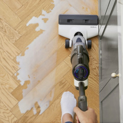 Вертикална прахосмукачка Tineco Floor One S5 Combo Plus, 22W, 0.45 л мръсна/0.5 л чиста/0.16 л прах, Wi-Fi, iLoop Smart Sensor, Самопочистване, Автономия 22 мин, До 90м2, Черен