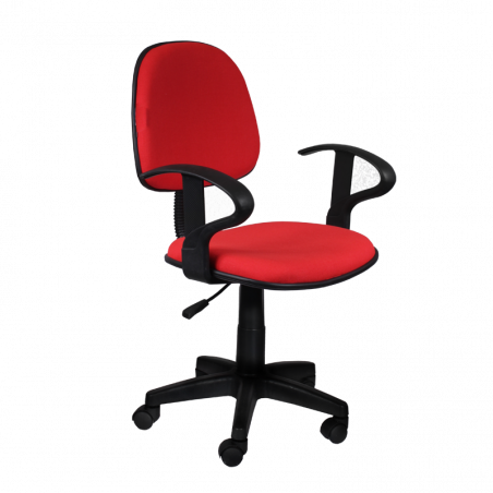 Carmen 6012 Children's Chair, Up to 70 kg, Rocking Adjustment, Polypropylene Wheels, Red