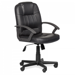 Carmen 6080 Office Chair, Up to 100 kg, Faux Leather, Rocking Adjustment, Locking Mechanism, Black