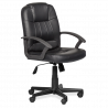 Carmen 6080 Office Chair, Up to 100 kg, Faux Leather, Rocking Adjustment, Locking Mechanism, Black