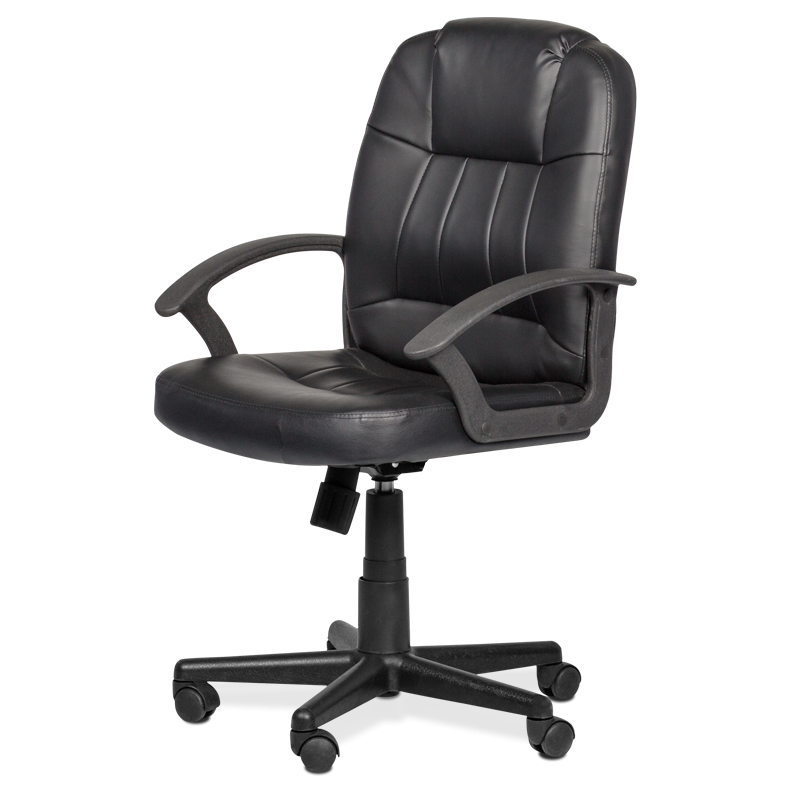 Carmen 6080 Office Chair, Up to 100 kg, Faux Leather, Rocking Adjustment, Locking Mechanism, Black