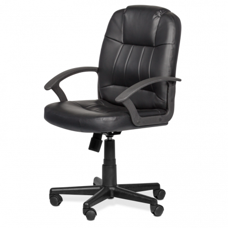Carmen 6080 Office Chair, Up to 100 kg, Faux Leather, Rocking Adjustment, Locking Mechanism, Black
