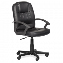 Офис стол Carmen 6080-1, До 100 кг, Еко кожа, Регулируем люлеещ механизъм, Черен