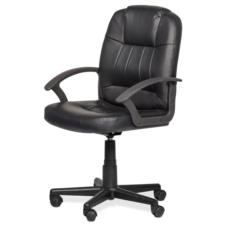 Офис стол Carmen 6080-1, До 100 кг, Еко кожа, Регулируем люлеещ механизъм, Черен