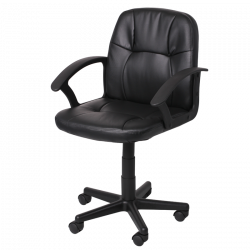 Carmen 6044-1 Office Chair, Up to 70 kg, Faux Leather, Armrests, Polypropylene Casters, Black