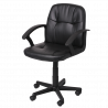 Carmen 6044-1 Office Chair, Up to 70 kg, Faux Leather, Armrests, Polypropylene Casters, Black