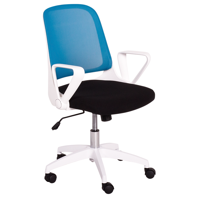 Carmen 7033 Office Chair, Up to 100 kg, Tilt Adjustment, Locking Mechanism, Polypropylene Casters, Black/Blue