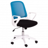 Carmen 7033 Office Chair, Up to 100 kg, Tilt Adjustment, Locking Mechanism, Polypropylene Casters, Black/Blue