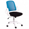 Carmen 7033 Office Chair, Up to 100 kg, Tilt Adjustment, Locking Mechanism, Polypropylene Casters, Black/Blue