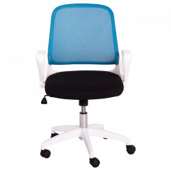 Carmen 7033 Office Chair, Up to 100 kg, Tilt Adjustment, Locking Mechanism, Polypropylene Casters, Black/Blue