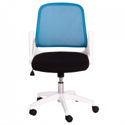 Carmen 7033 Office Chair, Up to 100 kg, Tilt Adjustment, Locking Mechanism, Polypropylene Casters, Black/Blue