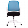 Carmen 7033 Office Chair, Up to 100 kg, Tilt Adjustment, Locking Mechanism, Polypropylene Casters, Black/Blue