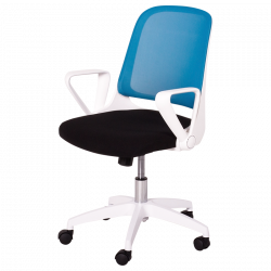 Carmen 7033 Office Chair, Up to 100 kg, Tilt Adjustment, Locking Mechanism, Polypropylene Casters, Black/Blue