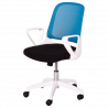 Carmen 7033 Office Chair, Up to 100 kg, Tilt Adjustment, Locking Mechanism, Polypropylene Casters, Black/Blue