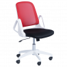 Carmen 7033 Office Chair, Up to 100 kg, Tilt Adjustment, Locking Mechanism, Polypropylene Casters, Black/Red