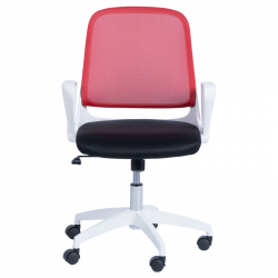 Carmen 7033 Office Chair, Up to 100 kg, Tilt Adjustment, Locking Mechanism, Polypropylene Casters, Black/Red