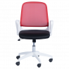 Carmen 7033 Office Chair, Up to 100 kg, Tilt Adjustment, Locking Mechanism, Polypropylene Casters, Black/Red