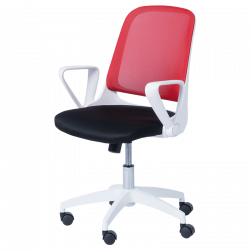 Carmen 7033 Office Chair, Up to 100 kg, Tilt Adjustment, Locking Mechanism, Polypropylene Casters, Black/Red