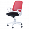 Carmen 7033 Office Chair, Up to 100 kg, Tilt Adjustment, Locking Mechanism, Polypropylene Casters, Black/Red
