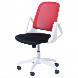 Carmen 7033 Office Chair, Up to 100 kg, Tilt Adjustment, Locking Mechanism, Polypropylene Casters, Black/Red
