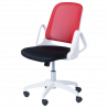 Carmen 7033 Office Chair, Up to 100 kg, Tilt Adjustment, Locking Mechanism, Polypropylene Casters, Black/Red