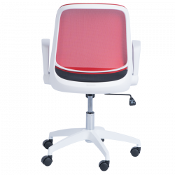 Carmen 7033 Office Chair, Up to 100 kg, Tilt Adjustment, Locking Mechanism, Polypropylene Casters, Black/Red